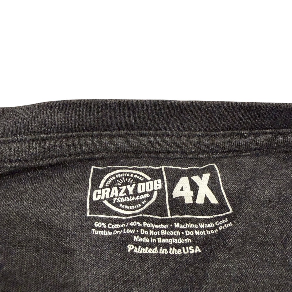 Crazy Dog Bigfoot Hide and Seek Champion Gray Graphic T-Shirt Mens 4X Sasquatch - Picture 3 of 6